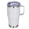 Abbrevi 20 oz Stainless Steel Tumbler with Handle Metal Insulated Coffee Travel Mug with Handle Double Wall Tumbler Cup with Lid and Straw, White 1 Pack view 1