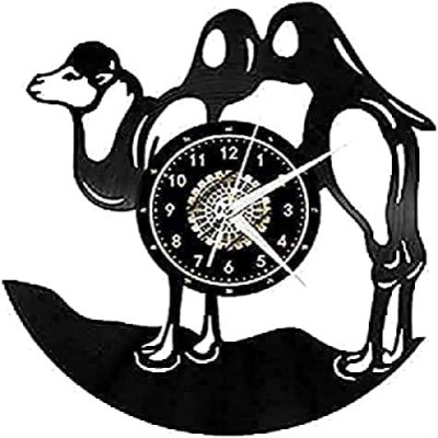 Wall Clock Battery Operated Silent Non-Ticking 12 Inch Vinyl Clock Vinyl Wall Clock, Creative Retro LED Lighting Vinyl Wall Clock, Children's Room Decoration Decorative Wall Clock
