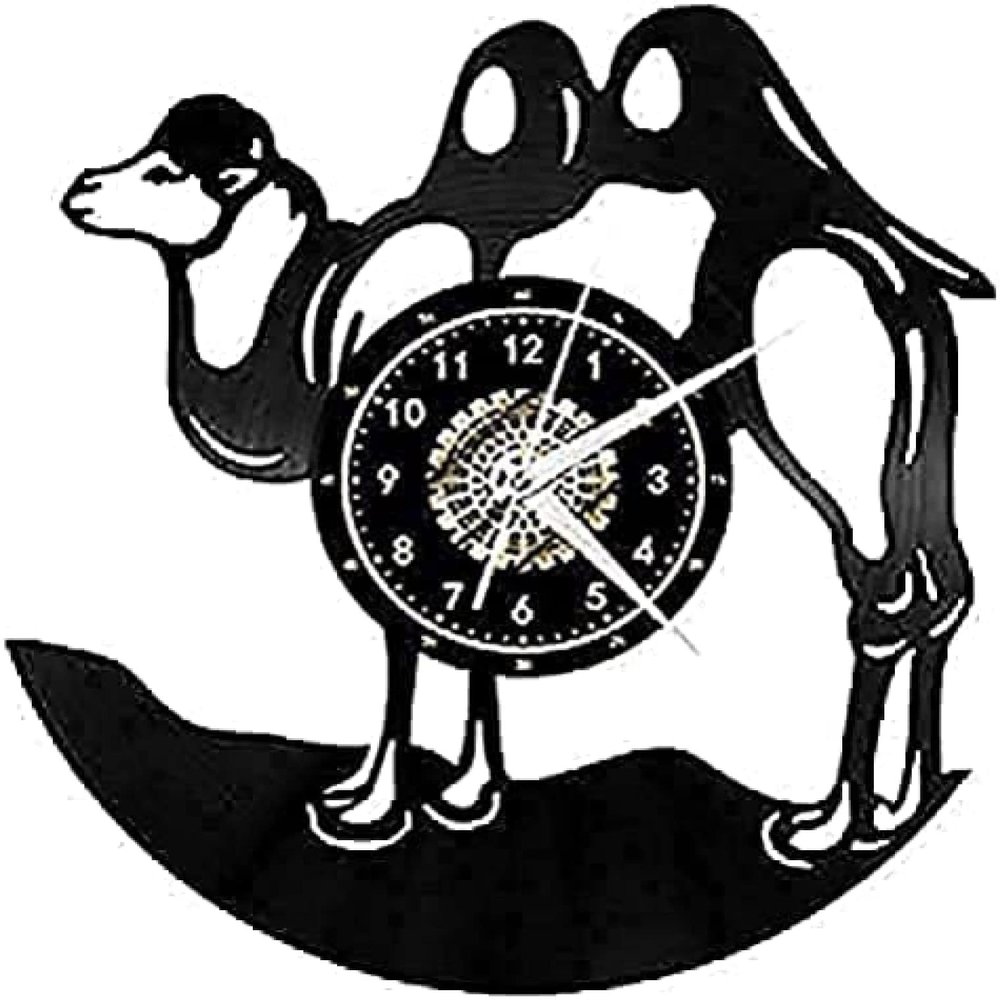 Wall Clock Battery Operated Silent Non-Ticking 12 Inch Vinyl Clock Vinyl Wall Clock, Creative Retro LED Lighting Vinyl Wall Clock, Children's Room Decoration Decorative Wall Clock