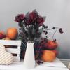 NOLITOY 5pcs Simulated Dark Red Rose Flower Decoration Halloween Prop 16 Inch Creepy Spider Fake Flower for Party Home Decor view 3