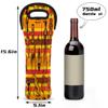 African Ethnic People Animals Pattern Wine Carrier Tote Bag 750ML Insulated Neoprene Wine Bag Tote Holder Covers Beer Champagne Bottle Protective Travel Or Gift Bag view 2