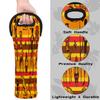 African Ethnic People Animals Pattern Wine Carrier Tote Bag 750ML Insulated Neoprene Wine Bag Tote Holder Covers Beer Champagne Bottle Protective Travel Or Gift Bag view 3
