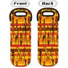 African Ethnic People Animals Pattern Wine Carrier Tote Bag 750ML Insulated Neoprene Wine Bag Tote Holder Covers Beer Champagne Bottle Protective Travel Or Gift Bag view 4