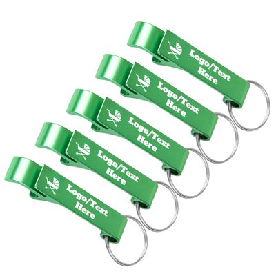 5 PCS Personalized Bottle Opener,Custom Aluminum Beer Bottle Opener with Text/Logo Customized Bottle Openers Wedding Favors Bulk,Baby Shower,Anniversaries,Party,Birthday-Green