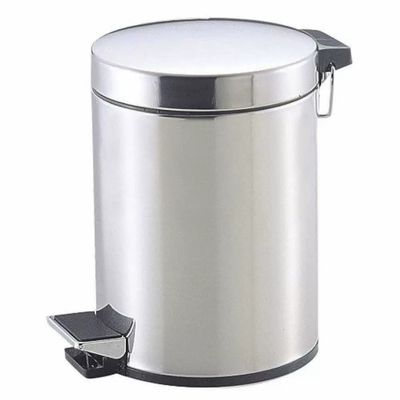 Y H M 20 Litre / 5.3 Gallon Stainless Steel Step Bin Trash Can for Home and Office