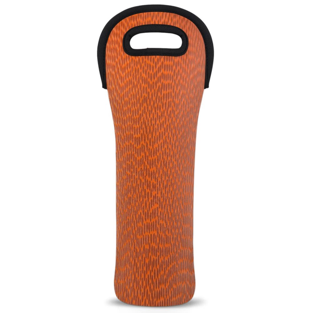 Basketball Texture Wine Carrier Tote Bag 750ML Insulated Neoprene Wine Bag Tote Holder Covers Beer Champagne Bottle Protective Travel Or Gift Bag