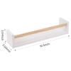 Fixwal Nursery Bookshelves, 16.5 Inch Floating Shelves for Wall Set of 3, Kids Bookshelf for Bedroom, Baby Nursery Decor (White and Natural) view 3
