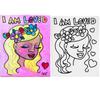 Indigo Art Studio Pre Drawn Canvas Paint Kit for Adults Kids | Art Activity | I AM LOVED Retro Wall Art | Birthday Gift & Sip and Paint With Twist Party Favor (11x14 Inches) view 2