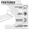 Foldable Clothes Airer With Adjustable Arms Balcony Radiator Drying Rack Stainless Steel Radiator Folding Airer Foldable Laundry Drying Rail for Hanging Clothes Towel Underwear Shoes Socks ( Size : 50 view 2
