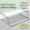 Foldable Clothes Airer With Adjustable Arms Balcony Radiator Drying Rack Stainless Steel Radiator Folding Airer Foldable Laundry Drying Rail for Hanging Clothes Towel Underwear Shoes Socks ( Size : 50 view 4