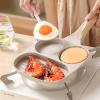 Divided Grill Frying Pan, 3 in 1 Multifunctional Breakfast Egg Frying Pan for Stove Tops, Nonstick Egg Steak Divided Frying Pan with Anti Scalding Handle for Kitchen Home(Universal Type) view 2