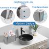 LAFARA Toothbrush Holders for Bathroom Organizer Countertop, Detachable Anti-Slip Large Electric Toothbrush Holders, Brushed Nickel Toothbrush and Toothpaste Storage Caddy Drainage for Family, Kids view 4