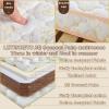 LZTENRETO Firm Coconut Palm Mattress Organic Coconut Coir Mattress Firm Mattress Topper Firm Mattress for Back Pain Floor Mattress Pad (White1-B,90x190x9cm(36"x75"x3.5")) view 3