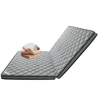 LZTENRETO Firm Coconut Palm Mattress Organic Coconut Coir Mattress Firm Mattress Topper Firm Mattress for Back Pain Floor Mattress Pad (Grey,80x190x6cm(32"x75"x2.4"))