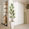 AnTing Artificial Plants 8.2FT, Fake Dracaen Plam Tree Outdoor Indoor in Pot Large Dracaena Plam Plants for Living Room Patio Pool Garden Home Office Decor, Green view 1