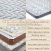 LZTENRETO Firm Coconut Palm Mattress Organic Coconut Coir Mattress Firm Mattress Topper Firm Mattress for Back Pain Floor Mattress Pad (White-A,California King 6cm) view 3