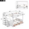 CJLMN Convertible Bunk Bed Daybed, Wood Full Bed Frame with Bedside Table, 3 Drawers, Built-in Shelves and Storage Staircase, Kids Adults Bedroom Furniture Multifunctionl Bed Storage Bed (White Bed) view 2