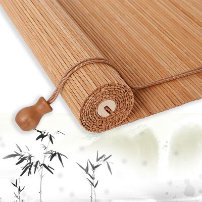 Bamboo Blinds, Bamboo Curtain, Cordless Bamboo Window Shade, Window Shade Roman, Roll Up Light Filtering Shades, for Indoor Outdoor Home Patio Porch