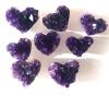 FIDEMM Natural Crystal Rough 1pcs Natural Heart-Shaped Amethyst Cluster Quartz Crystal Healing Specimen view 4