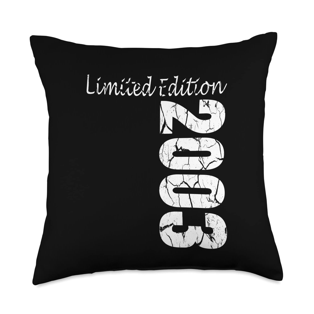 20 years old birthday gift for her or him 20 year 20 Year Old Men Limited Edition 20st Birthday Gift Women Throw Pillow, 18x18, Multicolor