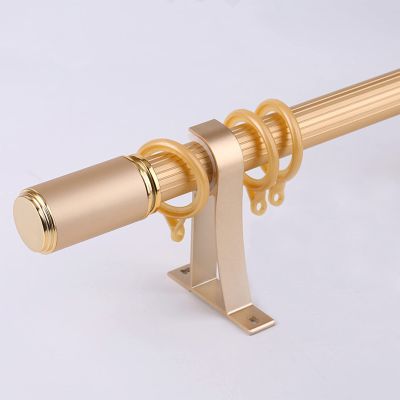 Surprecision Curtain Rods for Windows 2 Pcs Aluminum Thickness 1.8mm Heavy Duty Extension Curtain Rod Anti-noise Decorative Curtain Rod Set for Living room, Bedroom, Bathroom (4.6m/15.09ft, Gold)