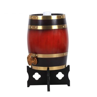 Vertical Wine Barrels For Storing Draft Beer, Oak Aging Barrels Whiskey Barrel Dispenser No Leak For Storage Wine&Spirits&Whisky Liquor Decanters 9 Specification To Choose From ( Color : Burgundy , Si