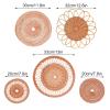 BEIJIALY Hanging Wall Basket Decor Round Boho Wall Decor, Woven Wall Basket Set of 5, Rattan Flat Baskets Rattan Wall Decor, Decorative Hanging Woven Wall Baskets Set view 4