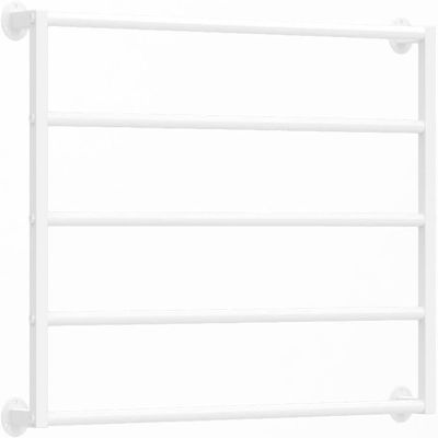 Craft Room Ribbon Holder Organizer Rack Wall Mounted Metal Scarf Display Rack Multi-Layer Multi-Functional Clothing Display Rack, Scarf/Cloth/Towels/Silk Scarves Rack (Color : White, Size : 120cm/4