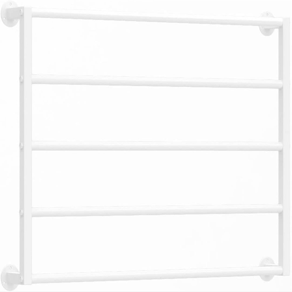 Craft Room Ribbon Holder Organizer Rack Wall Mounted Metal Scarf Display Rack Multi-Layer Multi-Functional Clothing Display Rack, Scarf/Cloth/Towels/Silk Scarves Rack (Color : White, Size : 120cm/4