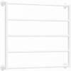 Craft Room Ribbon Holder Organizer Rack Wall Mounted Metal Scarf Display Rack Multi-Layer Multi-Functional Clothing Display Rack, Scarf/Cloth/Towels/Silk Scarves Rack (Color : White, Size : 120cm/4 view 1