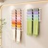 Craft Room Ribbon Holder Organizer Rack Wall Mounted Metal Scarf Display Rack Multi-Layer Multi-Functional Clothing Display Rack, Scarf/Cloth/Towels/Silk Scarves Rack (Color : White, Size : 120cm/4 view 3