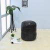 BBHHOMES Handmade Eco-Friendly Solid Leather Pouf Chocolate Brown Color Round 16" x 16" x 16" Goat Leather Pouf for Living Room, Bedroom Seating, Patio view 1