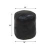 BBHHOMES Handmade Eco-Friendly Solid Leather Pouf Chocolate Brown Color Round 16" x 16" x 16" Goat Leather Pouf for Living Room, Bedroom Seating, Patio view 2