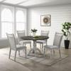 Roundhill Furniture Iris 5-Piece Dining Set, Weathered White and Gray view 1