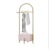 Coat Rack Freestanding Coat Tree Minimal Iron Art Coat and Hat Rack Floor Mounted Hook Coat and Hat Rack Bedroom Household Wood Storage Shoe Changing Stool Coat and Hat Rack Wooden Coat Rack Metal co view 1