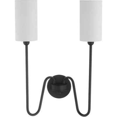 Quorum Lighting 597-2-59 Charlotte Wall Mount, 2-Light 120 Total Watts, Matte Black