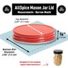 AllSpice Rust-Proof Narrow Mouth Aluminum Metal Mason Jar Lids Leak-Proof 12-Pack (Red Narrow) view 3