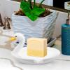 Alipis Soap Dish Soap Dish Ceramic Shaped Rack Self Draining Holder Animal Box Saver Tray Sponge Holder for Kitchen Bathroom Sink Cute view 2