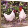 Amanti Art Framed Canvas Wall Art 42x32 Roosters en Place IV by Marcia Matcham, Framed Wall Art Canvas, Animals Artwork, Modern Decor, Oversize Poster Painting for Living Room, Bedroom, Bathroom, view 2