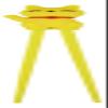 Ebros Gift Reusable Training Chopsticks Set With Animated Silicone Helper Hinge Guide for Sushi Noodles Rice Asian Dining Learning Fun (Yellow Maneki Neko Lucky Cat) view 1
