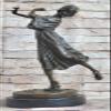 Art Nouveau/Decor Hand Made Gypsy Dancer Bronze Patina Sculpture Statue Lost Wax Sculpture Figurine Figure Statue Gift by Think Bronze view 2