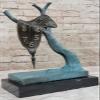 Bronze Sculpture Statue Salvador DALI Melting Clock Tribute Abstract HOT CAST Sculpture Figurine Figure Statue Gift by Think Bronze view 1