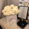 NevStp 10/20/30Pcs 8cm Artificial PE Foam Rose Flowers Bridal Bouquets for Wedding Table Home Party Decorations DIY Scrapbook Supplies,Burgundy,10PCS view 4
