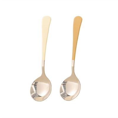 Dinner spoon set High Grade Delicate Meal Spoon Stainless Steel Spoon Practical Soup Spoon Dessert Spoon Dinner Spoon/Soup Ladles (Color : B)