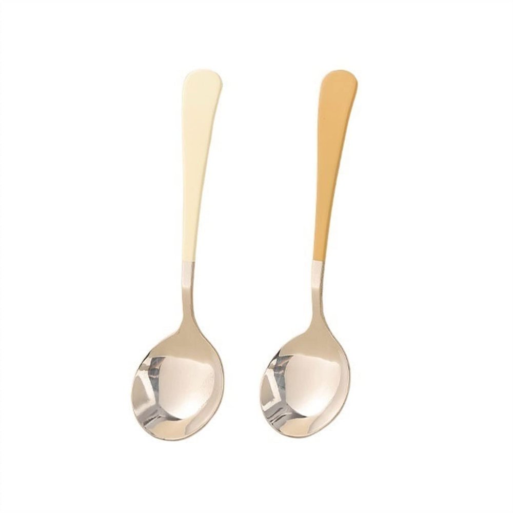 Dinner spoon set High Grade Delicate Meal Spoon Stainless Steel Spoon Practical Soup Spoon Dessert Spoon Dinner Spoon/Soup Ladles (Color : B)