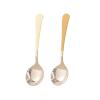 Dinner spoon set High Grade Delicate Meal Spoon Stainless Steel Spoon Practical Soup Spoon Dessert Spoon Dinner Spoon/Soup Ladles (Color : B) view 1