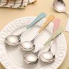 Dinner spoon set High Grade Delicate Meal Spoon Stainless Steel Spoon Practical Soup Spoon Dessert Spoon Dinner Spoon/Soup Ladles (Color : B) view 4