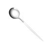 Dinner spoon set Stainless Steel Household Creative Eating Watermelon Spoon Tough And Durable Paint Tableware Dinner Spoon/Soup Ladles (Color : White) view 1