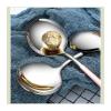 Dinner spoon set Stainless Steel Household Creative Eating Watermelon Spoon Tough And Durable Paint Tableware Dinner Spoon/Soup Ladles (Color : White) view 3