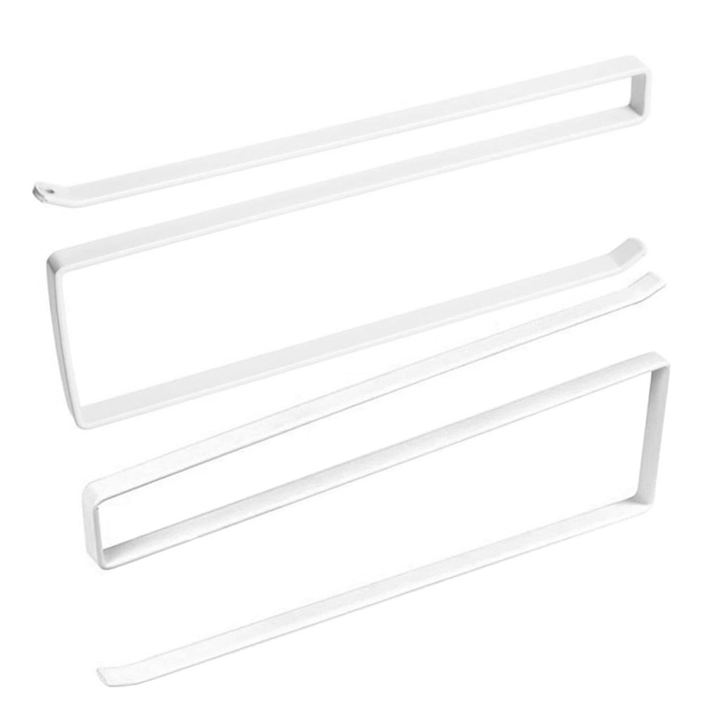 Housoutil 2pcs Under Cabinet Roll Paper Towel Holder Rack Multi-Functional Tissue Organizer for Kitchen and Bathroom Easy Installation Space-Saving Design No Drilling Required